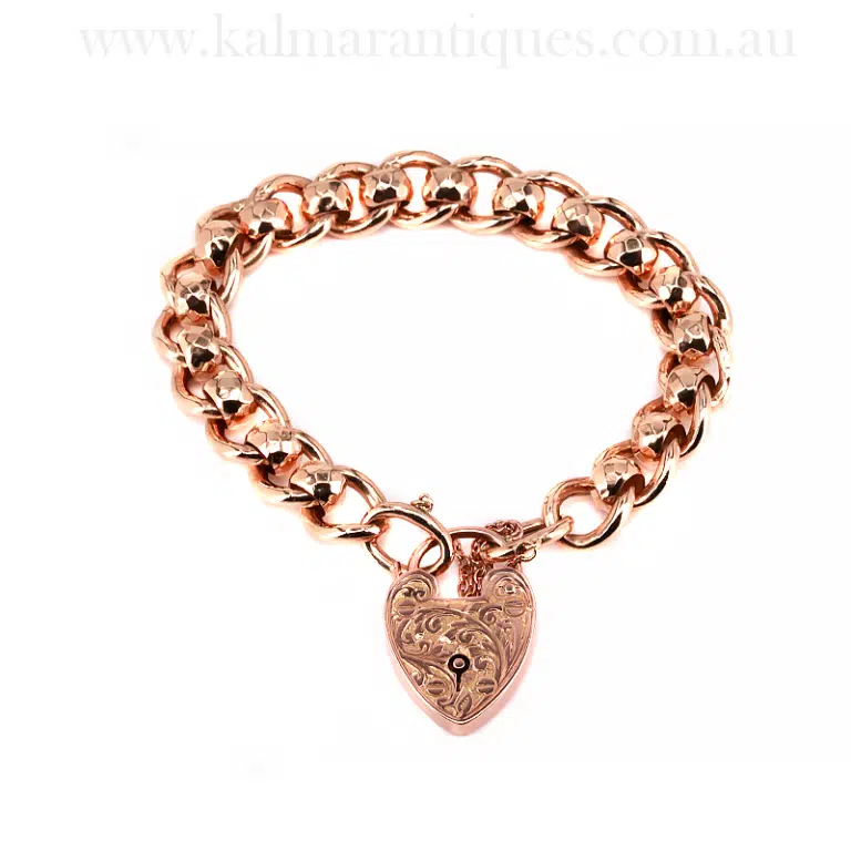 Antique padlock bracelet