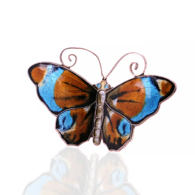 David Andersen enamel butterfly brooch