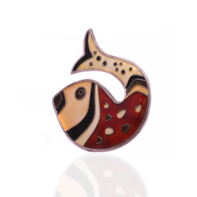 Vintage David Andersen fish brooch