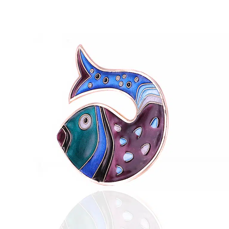 Vintage David Andersen fish brooch