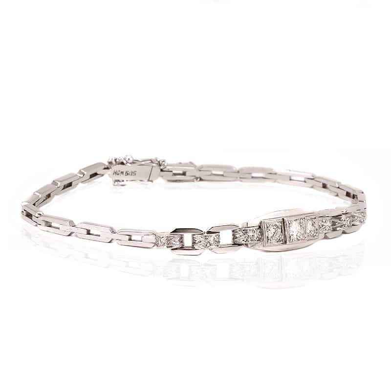 14 carat Art Deco diamond bracelet