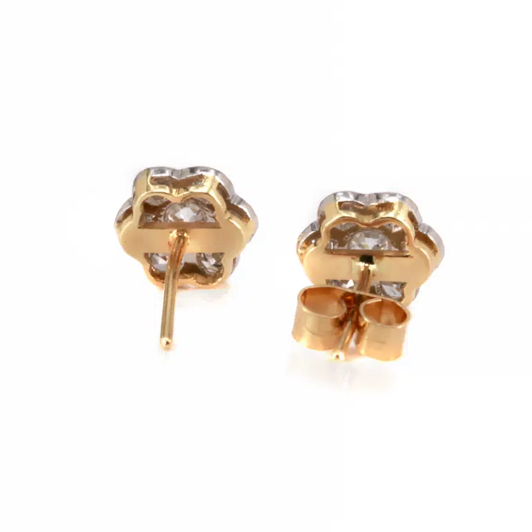 Art Deco diamond daisy earrings