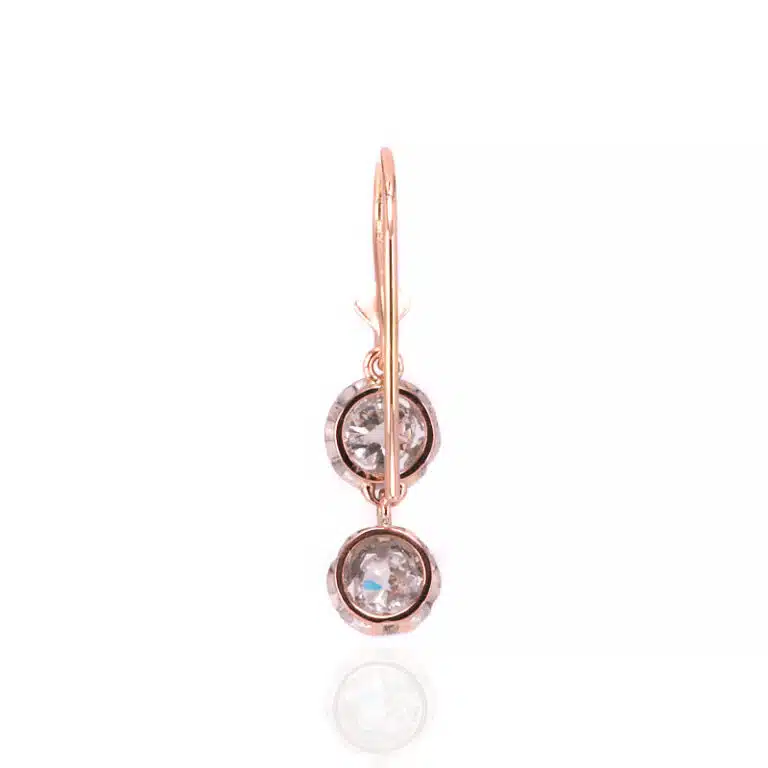 1920's Art Deco diamond drop earrings