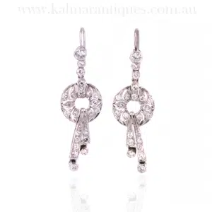 Art Deco diamond earrings