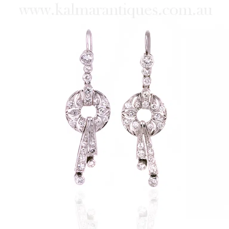 Art Deco diamond earrings
