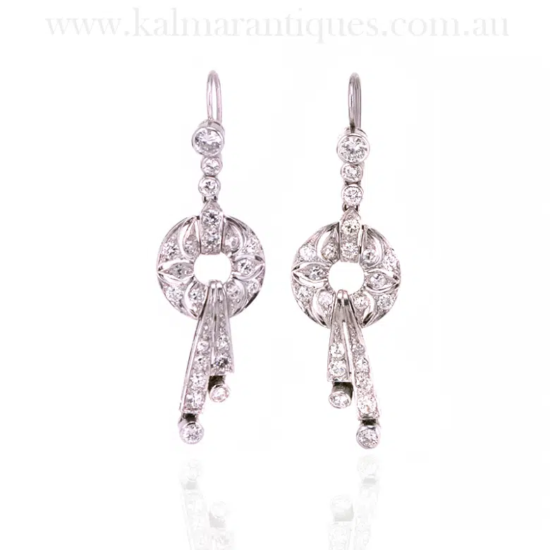 Art Deco diamond earrings