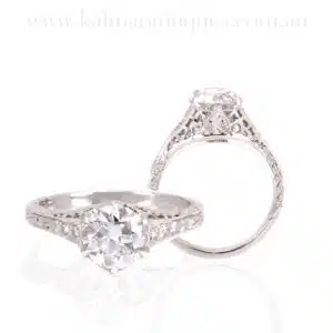 Art Deco style engagement ring