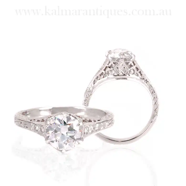 Art Deco style engagement ring