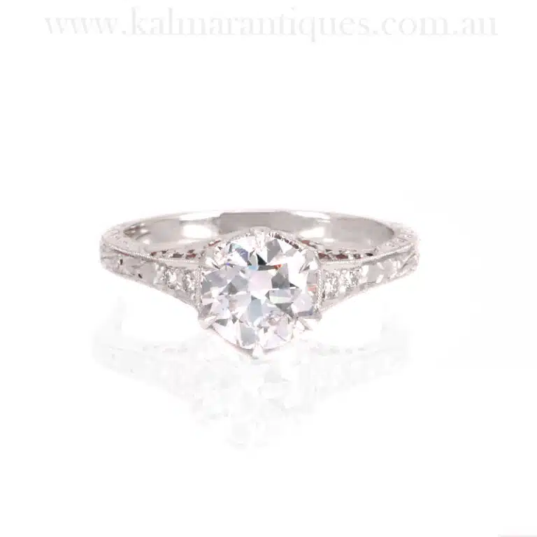 Art Deco style engagement ring