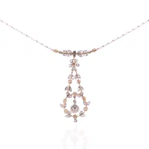 Art Deco Diamond and Pearl Necklace