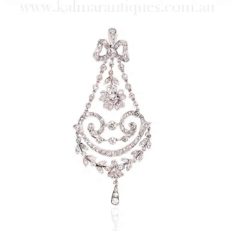 Mid-Victorian antique diamond pendant