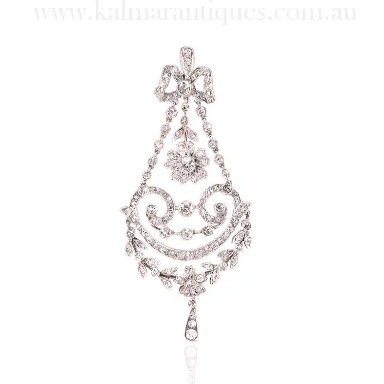 Mid-Victorian antique diamond pendant