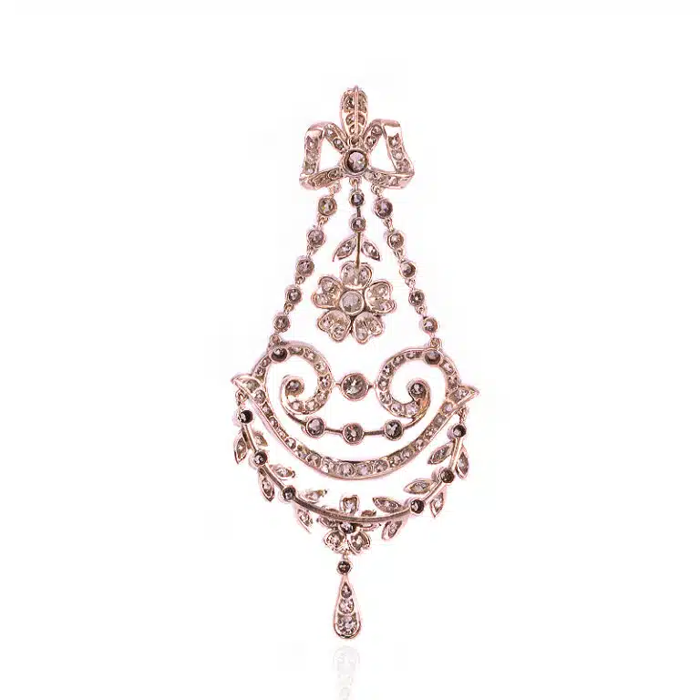 Mid-Victorian antique diamond pendant
