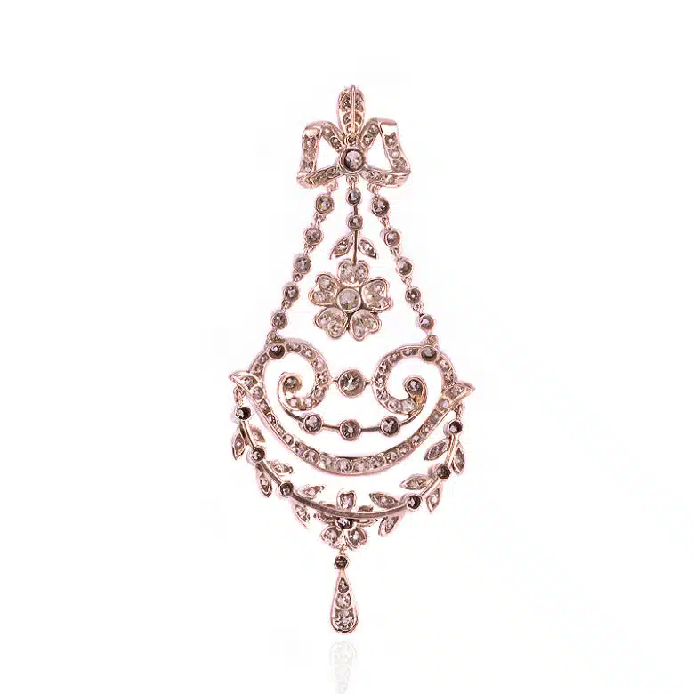 Mid-Victorian antique diamond pendant