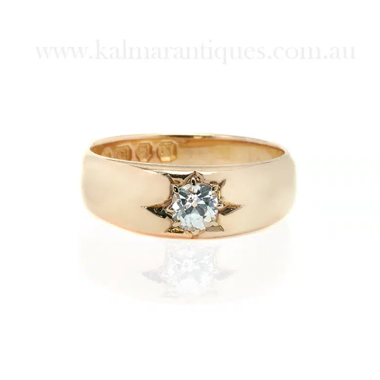 Antique star set diamond ring