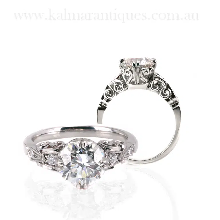 Exquisite Platinum Diamond Engagement Ring