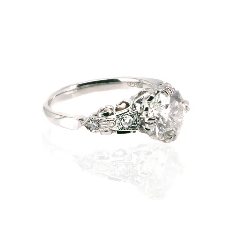 Platinum diamond engagement ring