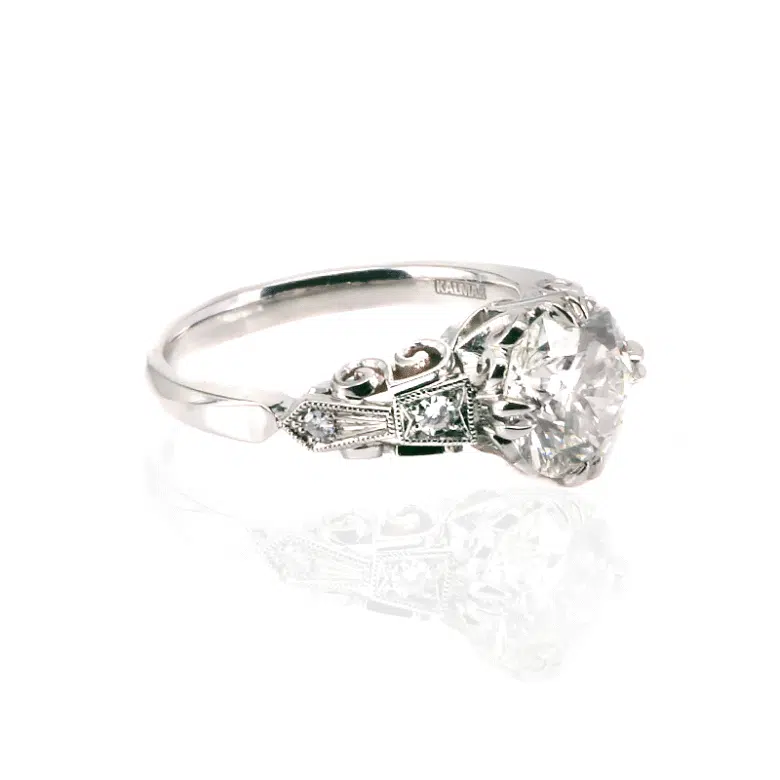 Platinum diamond engagement ring