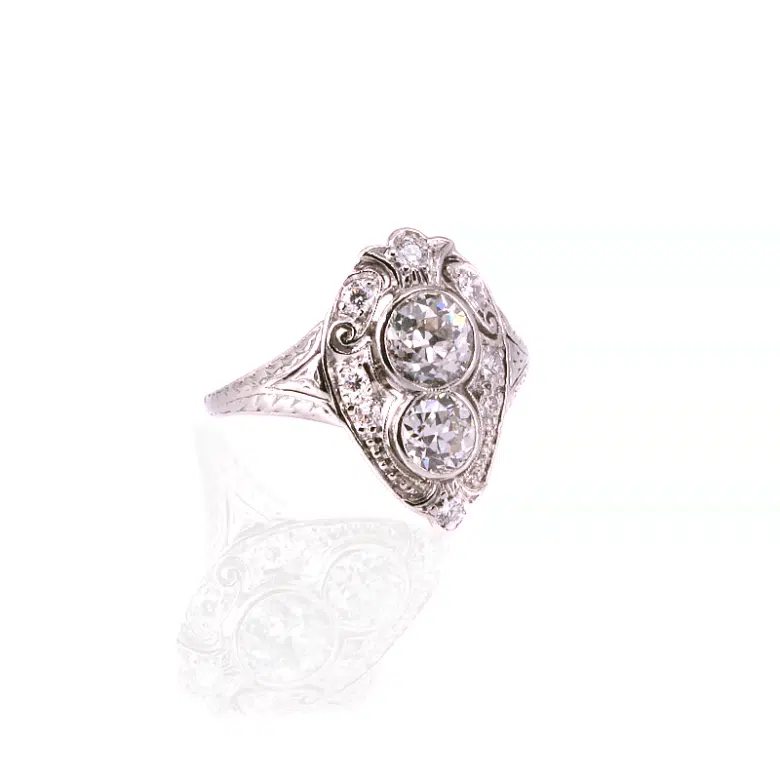 Art Deco diamond engagement ring