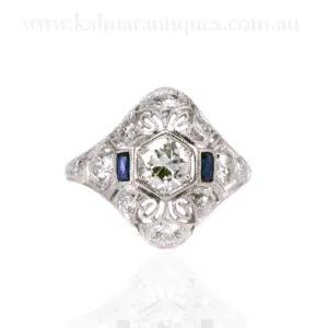 Art Deco diamond engagement ring