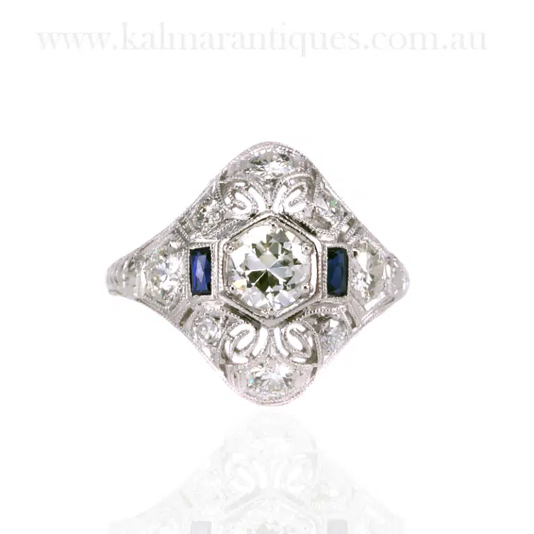 Art Deco diamond engagement ring