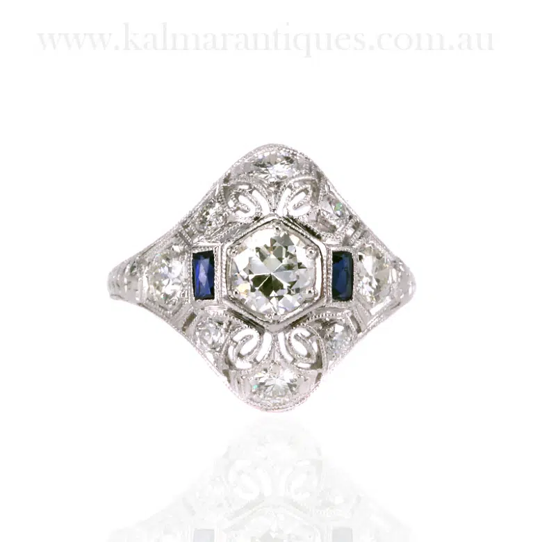 Art Deco diamond engagement ring