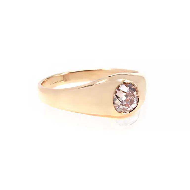 Antique gypsy set diamond ring