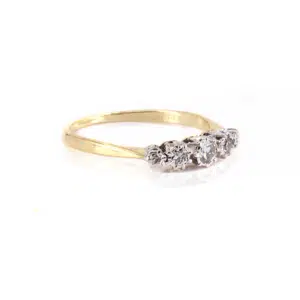 Art Deco 5 stone diamond engagement ring