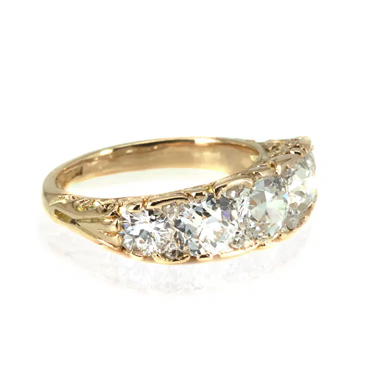 Exceptional antique diamond engagement ring