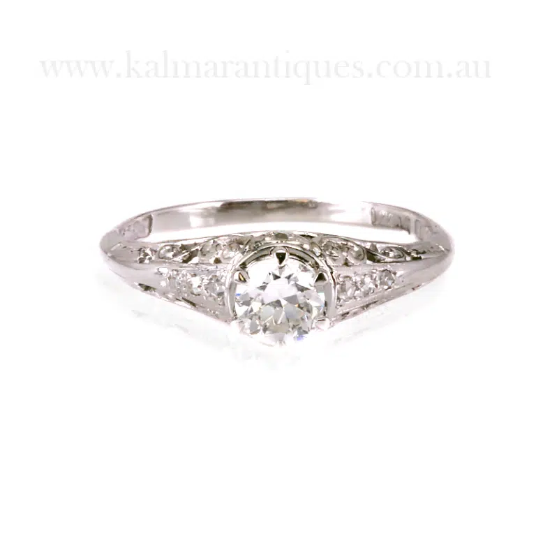 Art Deco diamond engagement ring