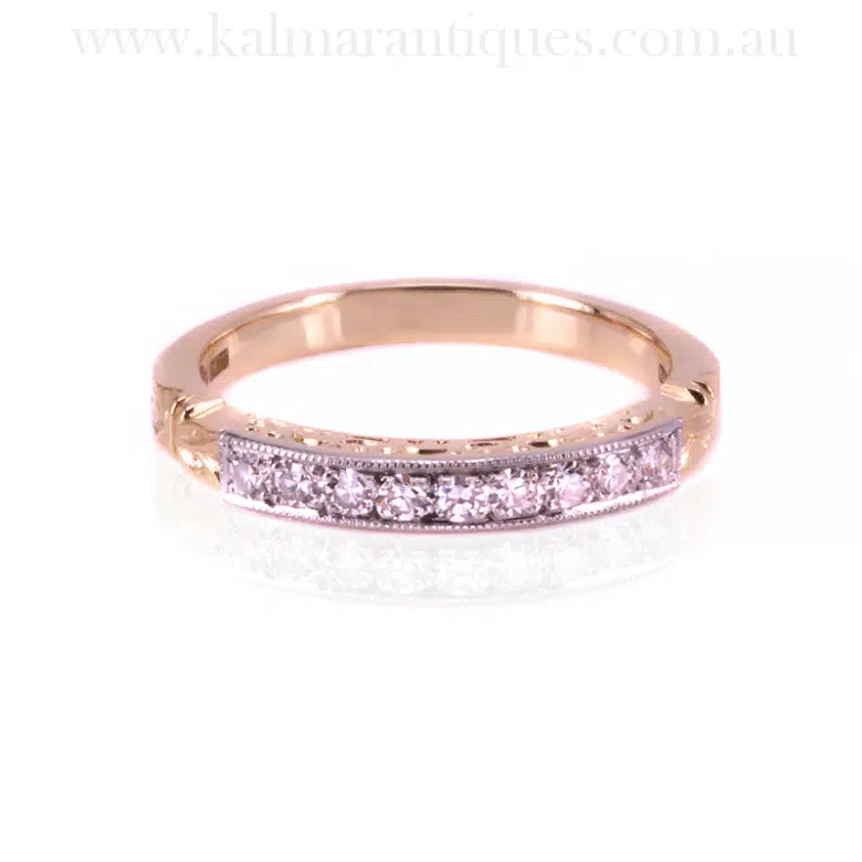 Exquisite Kalmar Antiques Diamond Wedding Ring