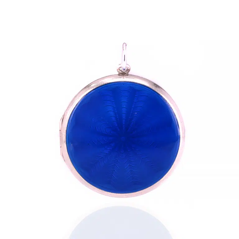 guilloché enamel locket