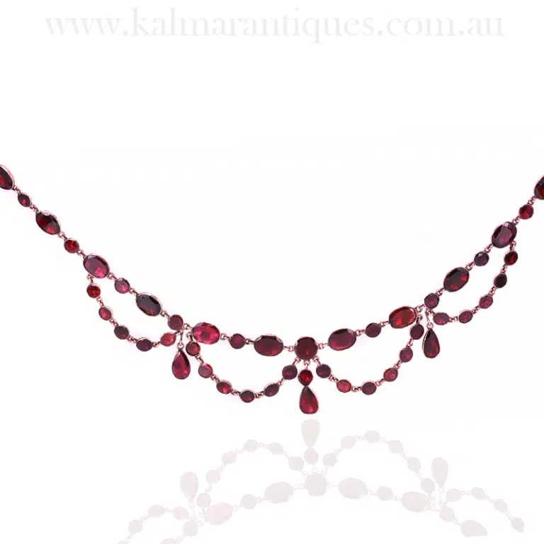 antique garnet necklace