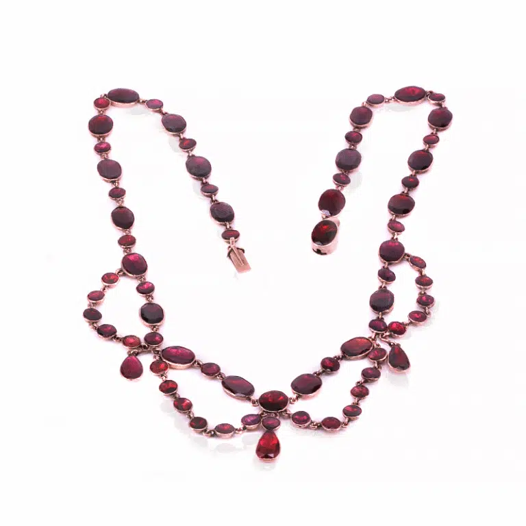 antique garnet necklace