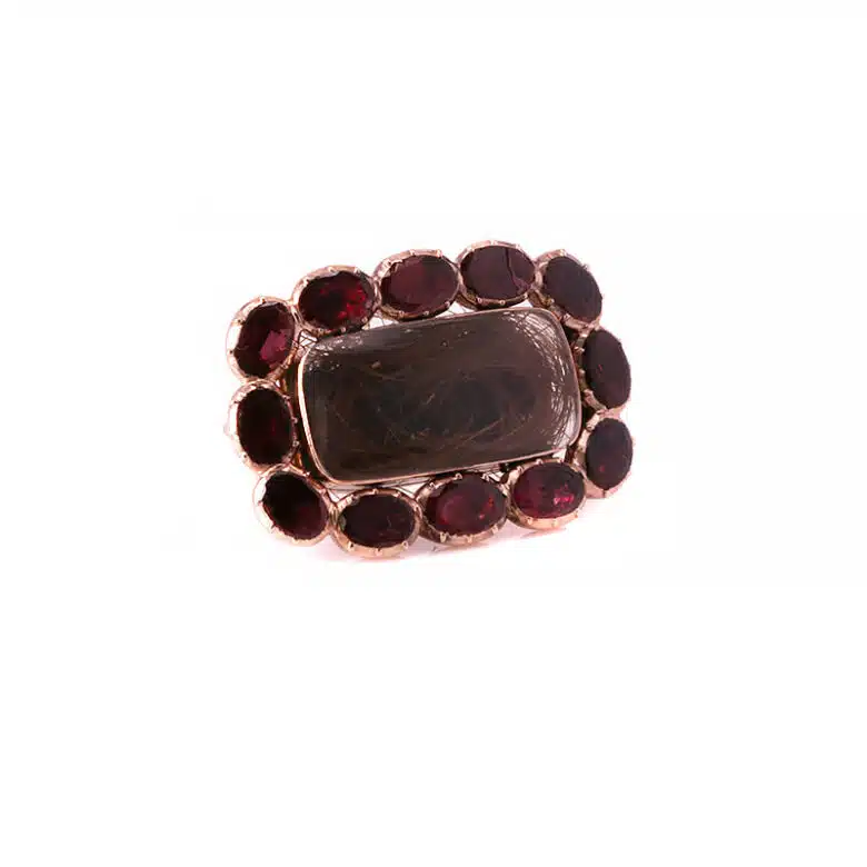 Antique garnet brooch made in the 1860's
