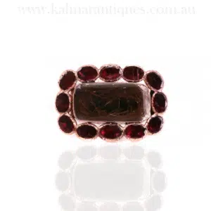 Antique garnet brooch made in the 1860's