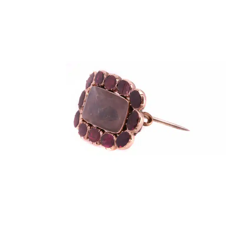 Antique garnet brooch made in the 1860's