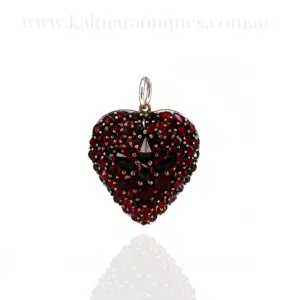 Antique Bohemian garnet pendant and locket