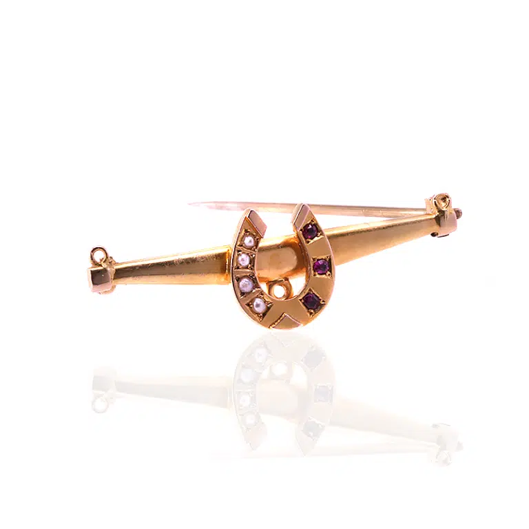 Antique horseshoe brooch