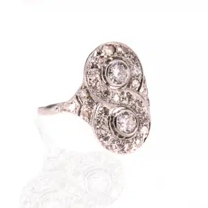Art Deco diamond infinity ring