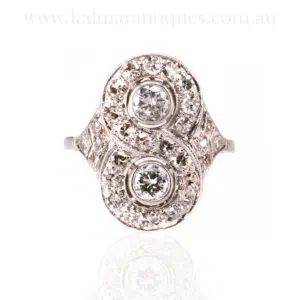Art Deco diamond infinity ring
