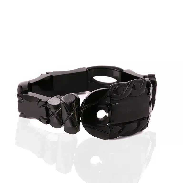Antique Whitby Jet bracelet made in the Victorian era