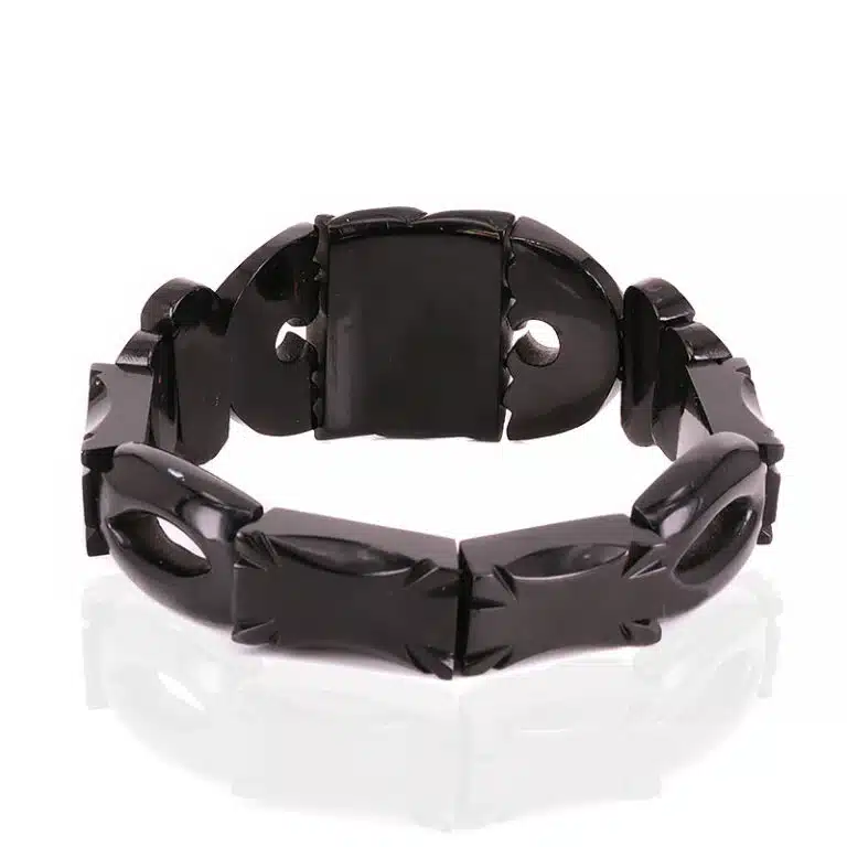 Antique Whitby Jet bracelet made in the Victorian era