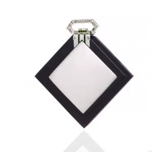 Exquisite Art Deco Onyx & Diamond Juvenia Pocket Watch
