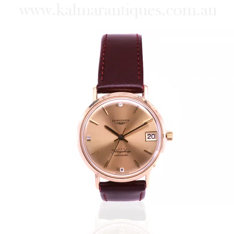 18 carat diamond dial Longines Flagship