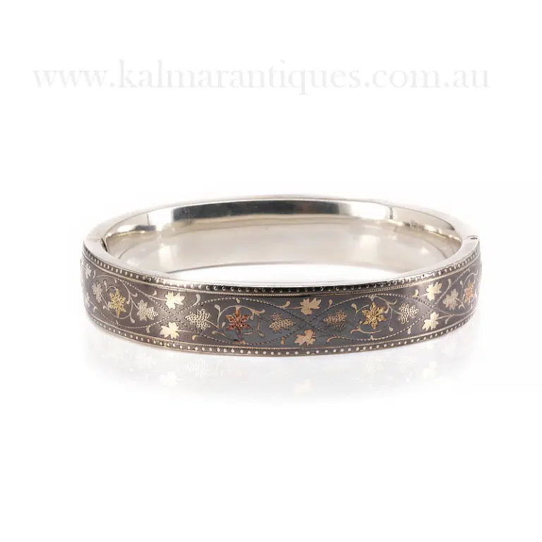 antique niello bangle