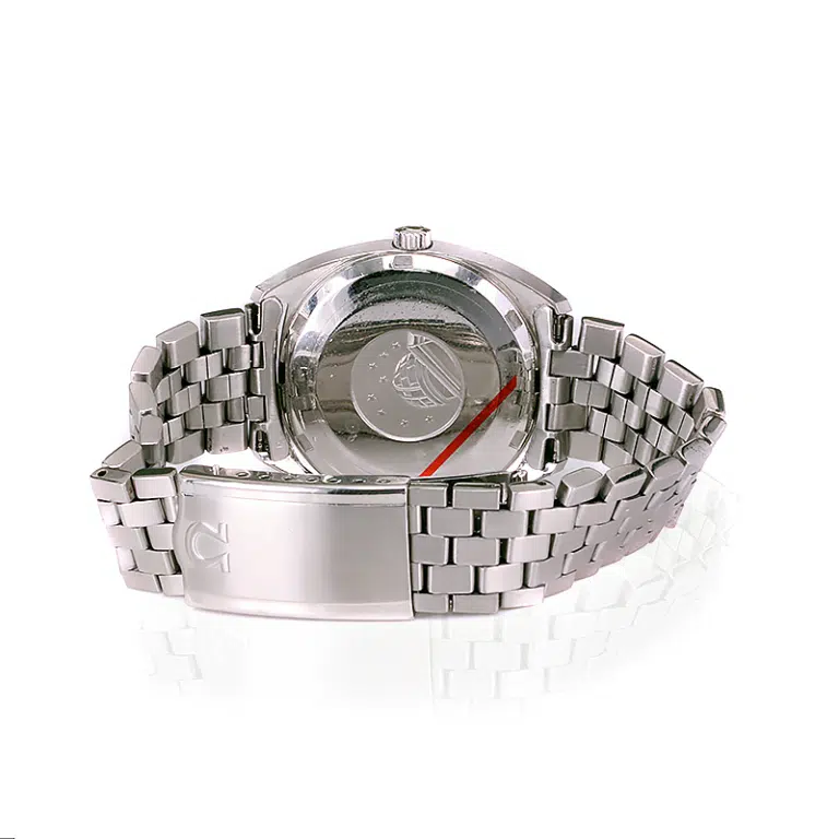 Stainless steel 1968 Omega Constellation with the gold bezel