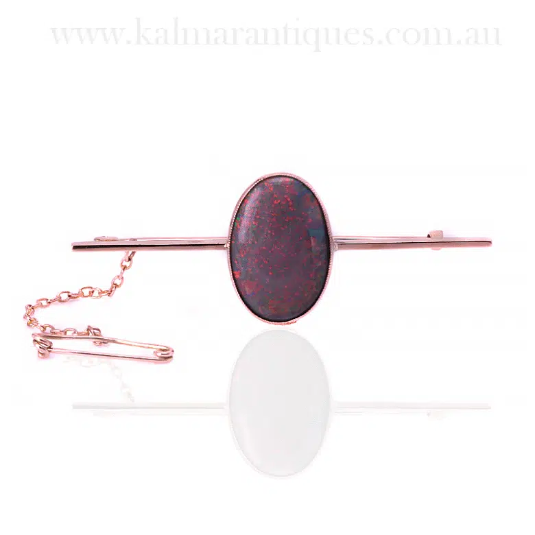 Lightning Ridge opal brooch