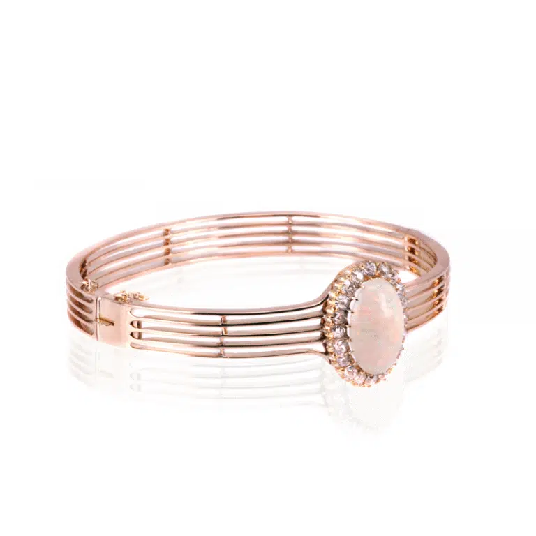antique opal and diamond bangle