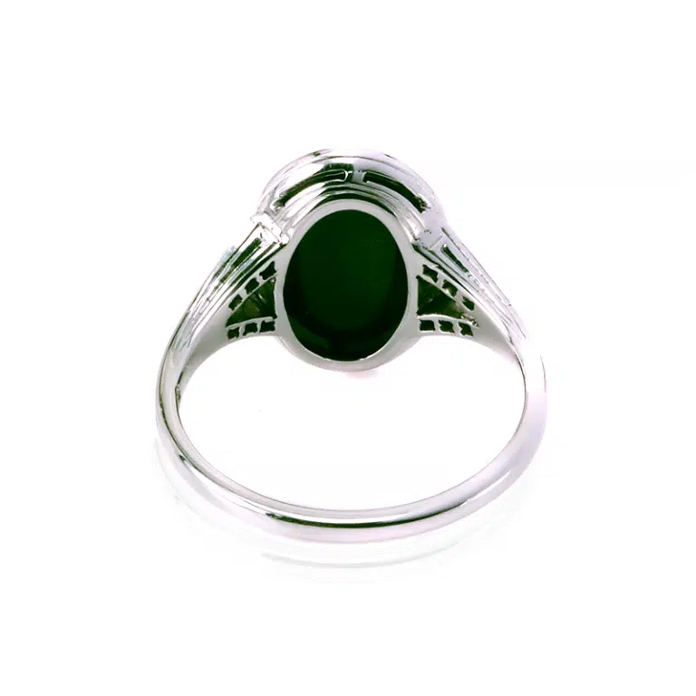 black opal and diamond ring